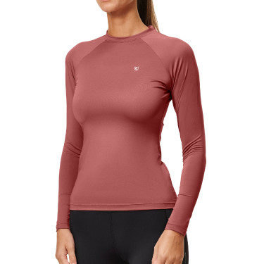 Base Layer Equestrian Stockholm Dynamic donna maniche lunghe Rosa ambra Bianco