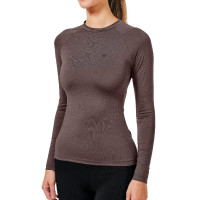 Base Layer Equestrian Stockholm Dynamic donna maniche lunghe Mocha moderno Marrone