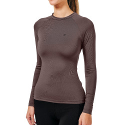 Base Layer Equestrian Stockholm Dynamic donna maniche lunghe Mocha moderno Marrone
