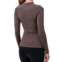 Base Layer Equestrian Stockholm Dynamic donna maniche lunghe Mocha moderno Marrone