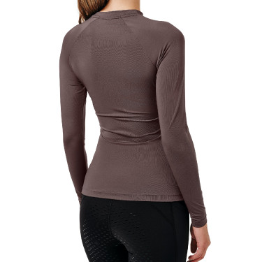 Base Layer Equestrian Stockholm Dynamic donna maniche lunghe Mocha moderno Marrone