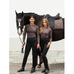 Base Layer Equestrian Stockholm Dynamic donna maniche lunghe Mocha moderno Marrone