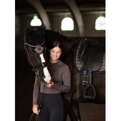 Base Layer Equestrian Stockholm Dynamic donna maniche lunghe Mocha moderno Marrone