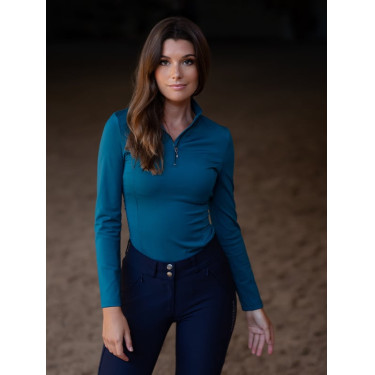 Base layer Equestrian Stockholm Vision a maniche lunghe da donna Blu aurora