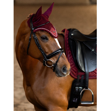 Cuffia anti-mosche Equestrian Stockholm Bordeaux