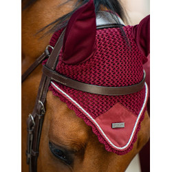 Cuffia anti-mosche Equestrian Stockholm Bordeaux
