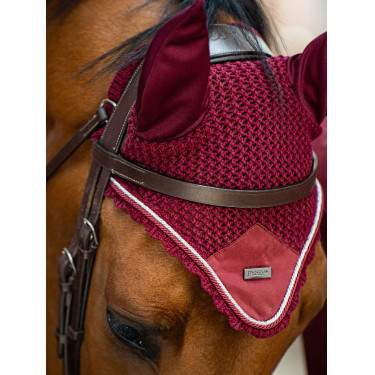 Cuffia anti-mosche Equestrian Stockholm Bordeaux