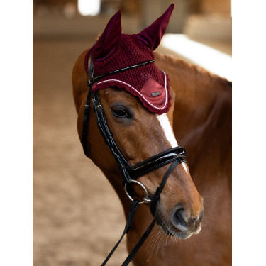 Cuffia anti-mosche Equestrian Stockholm Bordeaux
