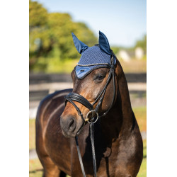 Cuffia anti-mosche Equestrian Stockholm Venezia scura Blu