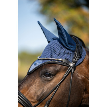 Cuffia anti-mosche Equestrian Stockholm Venezia scura Blu