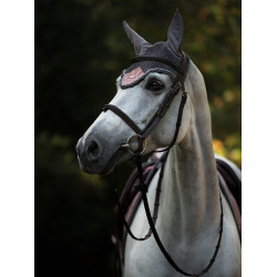 Cuffia anti-mosche Equestrian Stockholm Rosa polverosa
