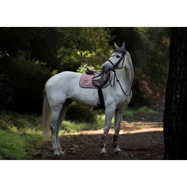 Cuffia anti-mosche Equestrian Stockholm Rosa polverosa
