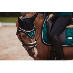 Cuffia anti-mosche Equestrian Stockholm Smeraldo Verde Cuffia anti-mosche Equestrian Stockholm Smeraldo Verde