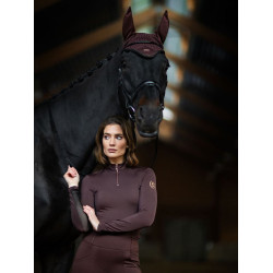 Cuffia anti-mosche Equestrian Stockholm Bagliore infinito Marrone