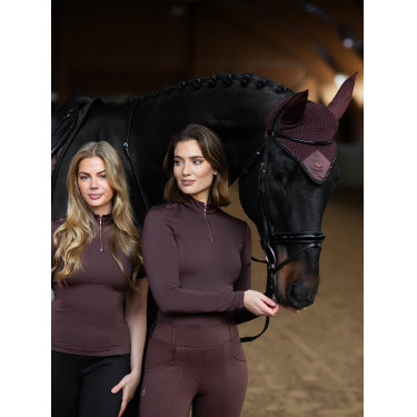 Cuffia anti-mosche Equestrian Stockholm Bagliore infinito Marrone
