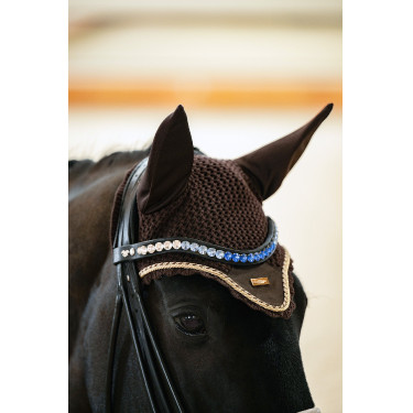 Cuffia anti-mosche Equestrian Stockholm Marrone dorato