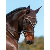 Cuffia anti-mosche Equestrian Stockholm Tutto nero scintillante