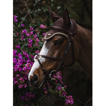 Cuffia anti-mosche Equestrian Stockholm Marrone dorato