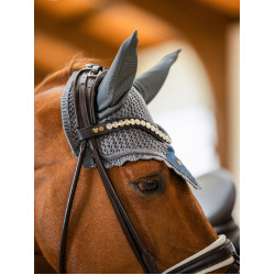 Cuffia anti-mosche Equestrian Stockholm Blu metallizzato Cuffia anti-mosche Equestrian Stockholm Blu metallizzato