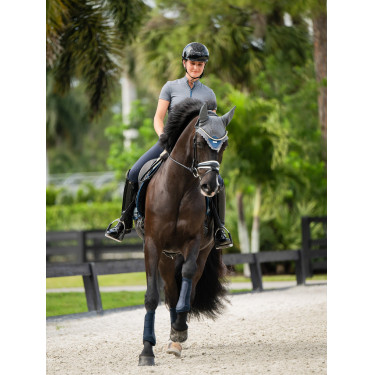 Cuffia anti-mosche Equestrian Stockholm Blu metallizzato Cuffia anti-mosche Equestrian Stockholm Blu metallizzato