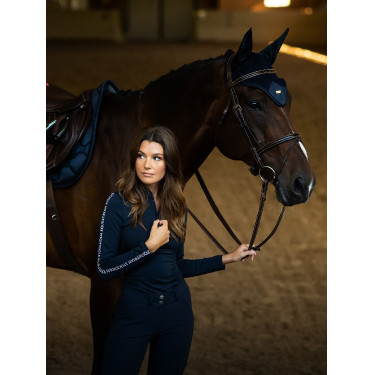 Cuffia anti-mosche Equestrian Stockholm Tecnologia moderna marina Blu marino Cuffia anti-mosche Equestrian Stockholm Tecnologia moderna marina Blu marino
