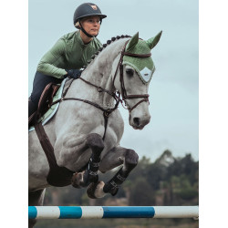 Cuffia anti-mosche Equestrian Stockholm Pistacchio bianco Verde