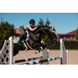 Cuffia anti-mosche Equestrian Stockholm Pistacchio bianco Verde