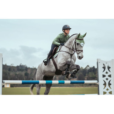Cuffia anti-mosche Equestrian Stockholm Pistacchio bianco Verde
