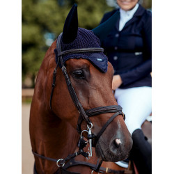 Cuffia antimosche Equestrian Stockholm anti-rumore Blu navy argento Blu marino