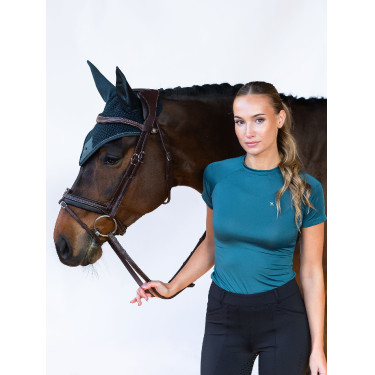 Cuffia antimosche Equestrian Stockholm moderna Blu teal