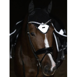 Cuffietta anti-mosche Reflective Equestrian Stockholm luminosa Nero lucido