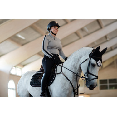 Cuffietta anti-mosche Reflective Equestrian Stockholm luminosa Nero lucido