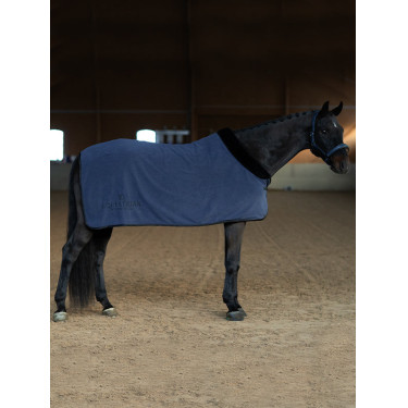 Coperta in pile Equestrian Stockholm con pelliccia Venezia scura