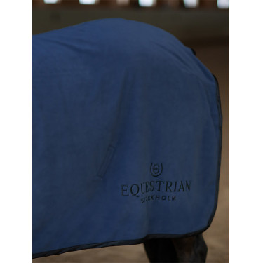 Coperta in pile Equestrian Stockholm con pelliccia Venezia scura