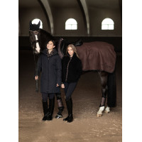 Coperta per reni quadrata in pile Equestrian Stockholm Nero edizione