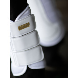 Stinchiere da dressage Equestrian Stockholm in mesh Bianco dorato