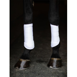 Stinchiere da dressage Equestrian Stockholm in mesh Bianco rosa oro