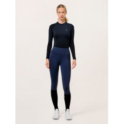 Leggings da equitazione Equestrian Stockholm Movement donna Tutto blu navy Blu marino
