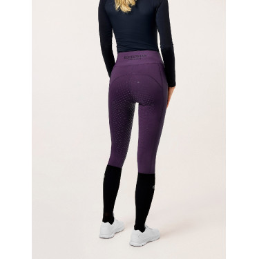Leggings da equitazione Equestrian Stockholm Movement donna Nero corvino Viola