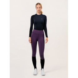 Leggings da equitazione Equestrian Stockholm Movement donna Nero corvino Viola