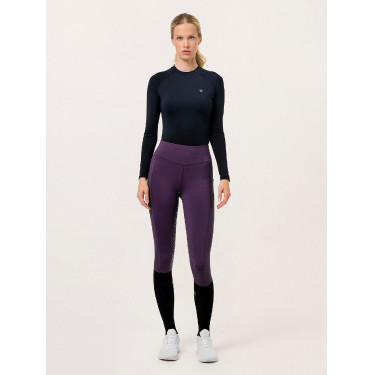 Leggings da equitazione Equestrian Stockholm Movement donna Nero corvino Viola