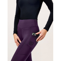 Leggings da equitazione Equestrian Stockholm Movement donna Nero corvino Viola
