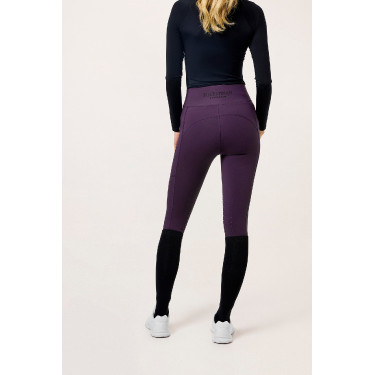 Leggings da equitazione Equestrian Stockholm Movement donna Nero corvino Viola