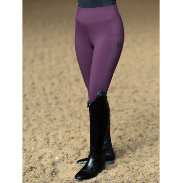 Leggings da equitazione Equestrian Stockholm Movement donna Nero corvino Viola