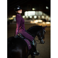 Leggings da equitazione Equestrian Stockholm Movement donna Nero corvino Viola