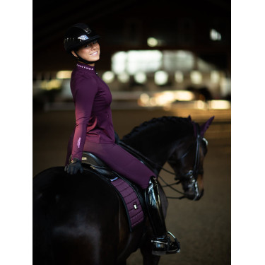 Leggings da equitazione Equestrian Stockholm Movement donna Nero corvino Viola