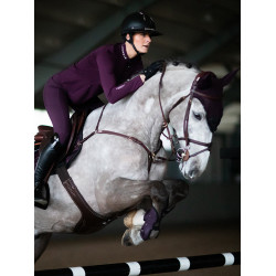 Leggings da equitazione Equestrian Stockholm Movement donna Nero corvino Viola