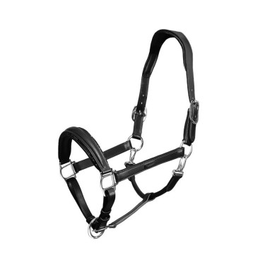 Capezza in pelle Equestrian Stockholm anatomica scintillante Edizione nera Nero