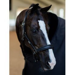 Capezza in pelle Equestrian Stockholm anatomica scintillante Edizione nera Nero