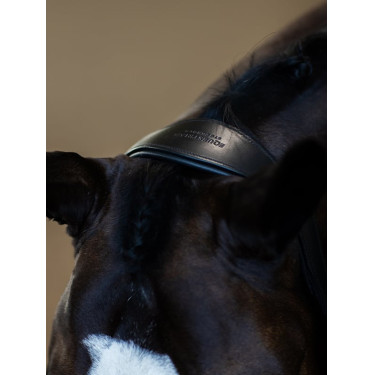 Capezza in pelle Equestrian Stockholm anatomica scintillante Edizione nera Nero
